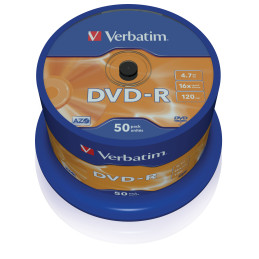 50 DVD-R SPINDLE 16X 4.7GB 1 MATT SILVER