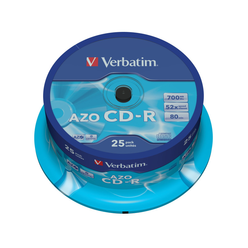 25 CD-R DATALIFEPLUS SPINDLE 1X-52X 700MB SERIGRAFATO