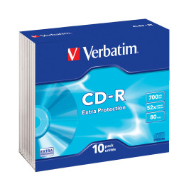 10 CD-R DATALIFE SLIM CASE 52X 700MB EXTRA PROTECTION