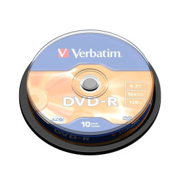 10 DVD-R SPINDLE 16X 4.7GB 120MIN.SERIGRAFATO
