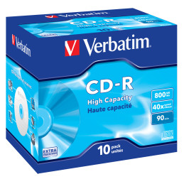 10 CD-R DATALIFE JEWEL CASE 1X-40X 800MB SERIGRAFATO