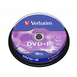 10 DVD+R SPIND MATT 16X 4.7GB SILVER DLP