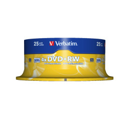 25 DVD+RW SPINDLE 4X 4.7GB 120MIN. SERIGRAFATO