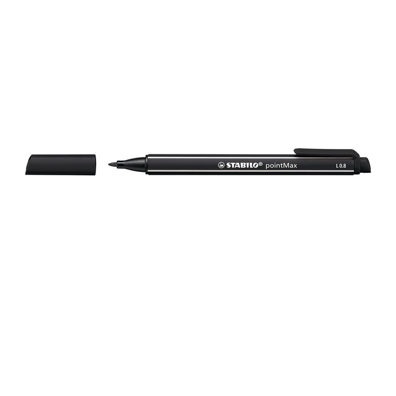 Pennarello Point Max punta 0,8mm nero Stabilo