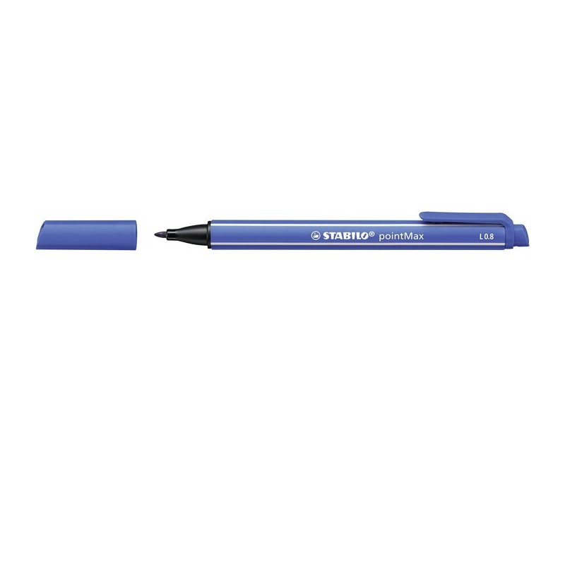 Pennarello Point Max punta 0,8mm blu Stabilo