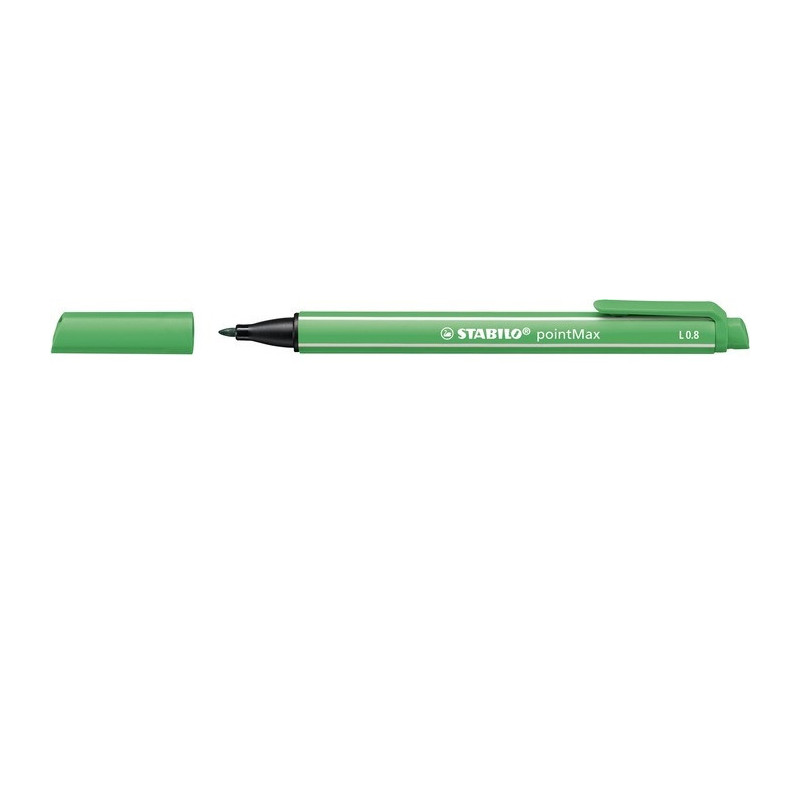 Pennarello Point Max punta 0,8mm verde Stabilo