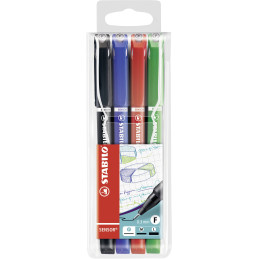 ASTUCCIO 4 FINELINER STABILO SENSOR PUNTA 0.3MM COLORI ASSORTITI