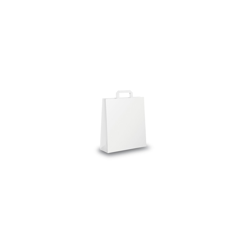 BLISTER 25 SHOPPERS 18X8X25CM BIANCO NEUTRO PIATTINA