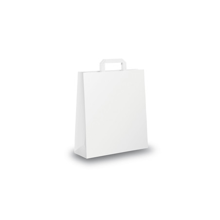 BLISTER 25 SHOPPERS 26X11X35CM BIANCO NEUTRO PIATTINA