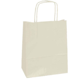 ** END ** ** END ** end* 25 SHOPPERS CARTA KRAFT 36x12x41cm TWISTED avorio