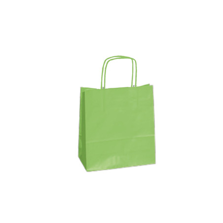 25 SHOPPERS CARTA KRAFT 36x12x41cm TWISTED verde mela