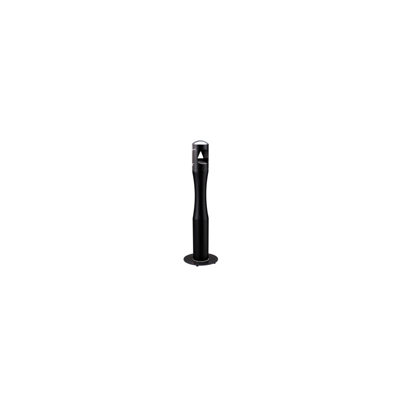 Portacenere a colonna H108cm in acciaio nero