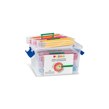 SCHOOLBOX 120 PASTELLI COLORATI MAXI JUMBO 100 FSC in 12 colori PRIMO