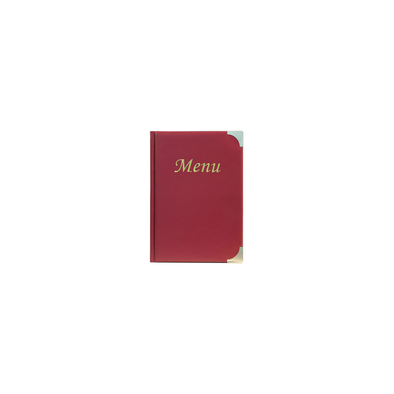 PORTA MENU' A5-23,7x17cm BORDEAUX in PVC BASIC con 4+2 BUSTE FISSE