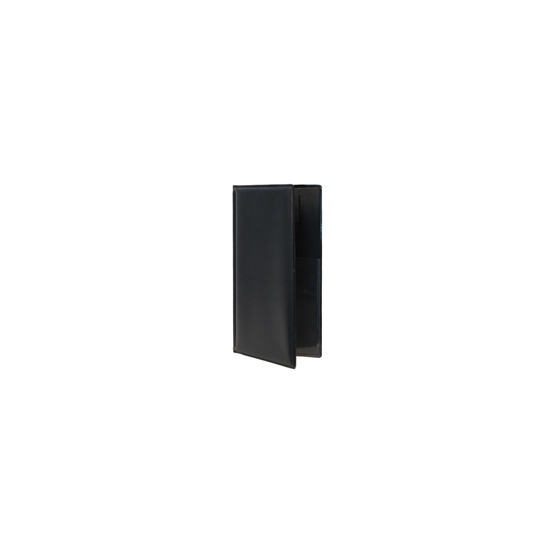 PORTACONTO 23,7x12,5cm NERO in PVC BASIC con 4+2 BUSTE FISSE