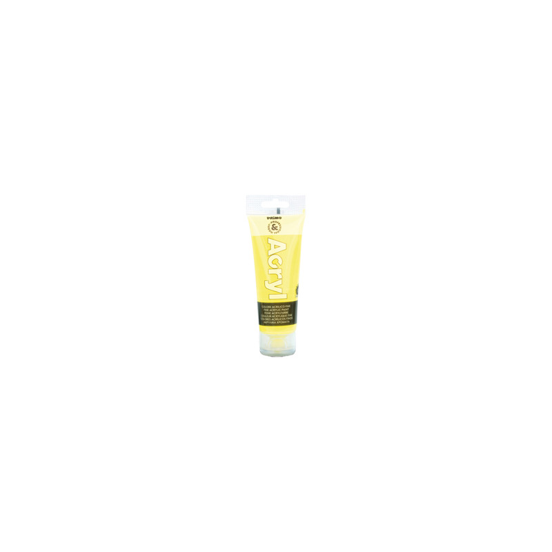 COLORE ACRILICO FINE tubo da 75ml GIALLO FLUO