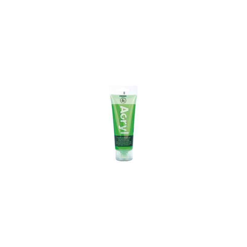 COLORE ACRILICO FINE tubo da 75ml VERDE FLUO