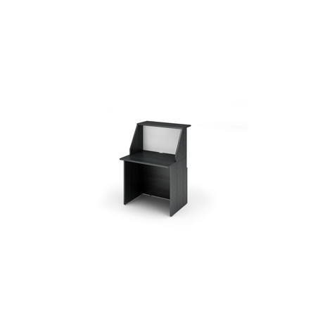 MODULO RECEPTION SOPRALZO+DESKTOP 80x76x117cm NERO VEN. /BIANCO - PRESTIGE