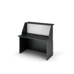 MODULO RECEPTION SOPRALZO+DESKTOP 120x76x117cm NERO VEN. /BIANCO - PRESTIGE