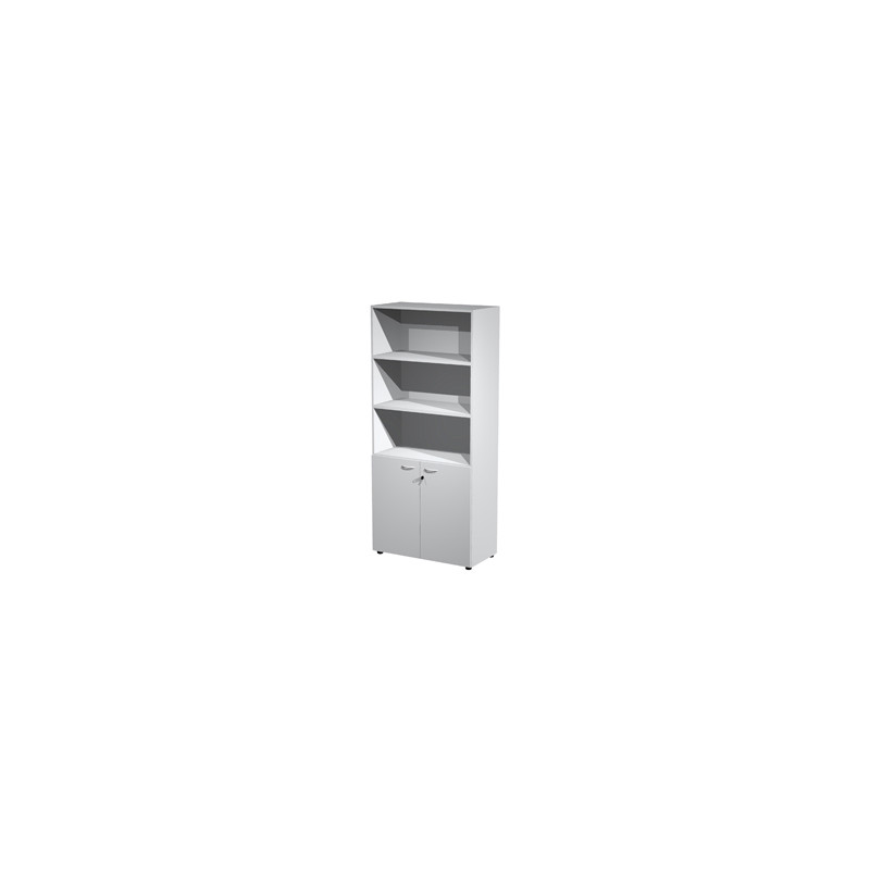 ARMADIO MODULARE A 2 ANTE BASSE 90x45,8cm - H200cm GRIGIO