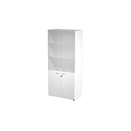 ARMADIO MODULARE A 2+2 ANTE 90x45,8cm - H200cm BIANCO