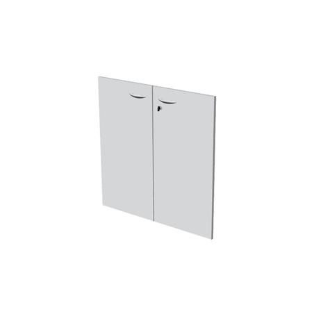 COPPIA ANTE in MELAMIN. x libreria bassa L76cm BIANCO