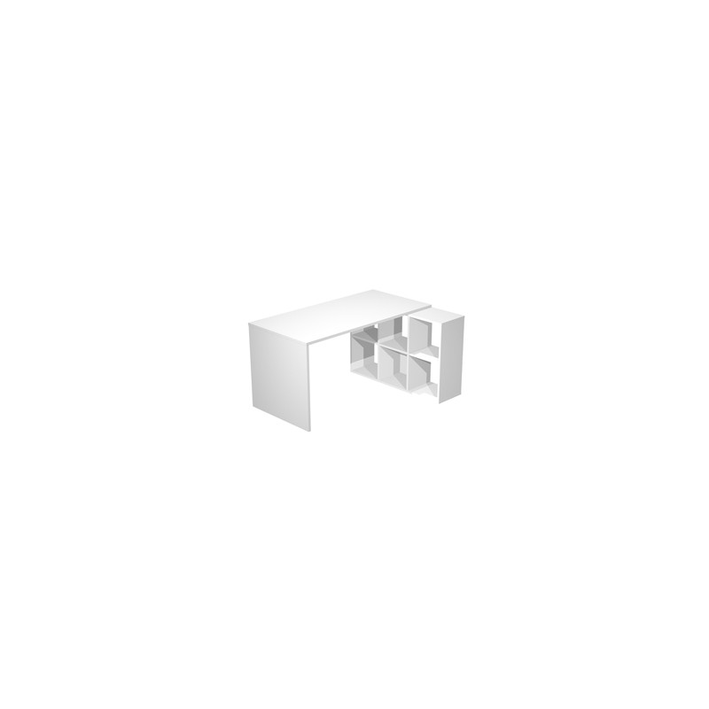 Postazione Home-Office 6 caselle L140 x P104 x H72,4cm Bianco