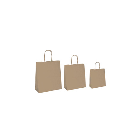 10 SHOPPERS CARTA BIOKRAFT 54X14X45CM NEUTRO CORDINO AVANA