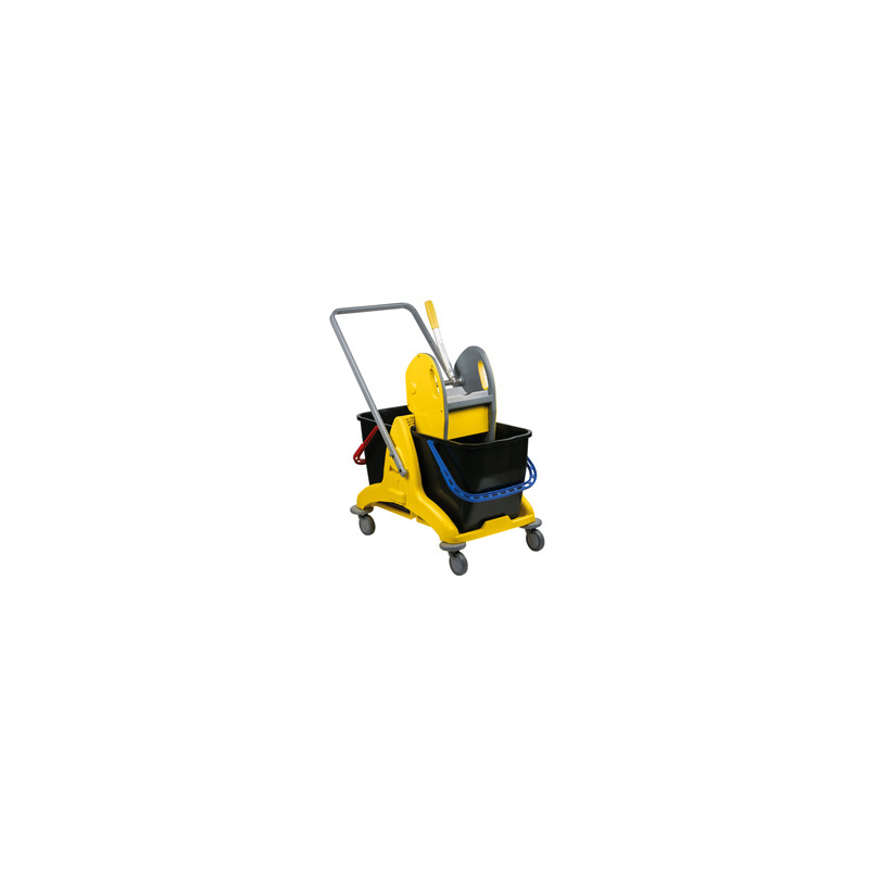 Carrello doppia vasca 25+25Lt con Pressa PressClean