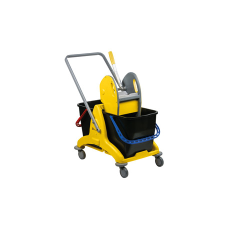 Carrello doppia vasca 25+25Lt con Pressa PressClean