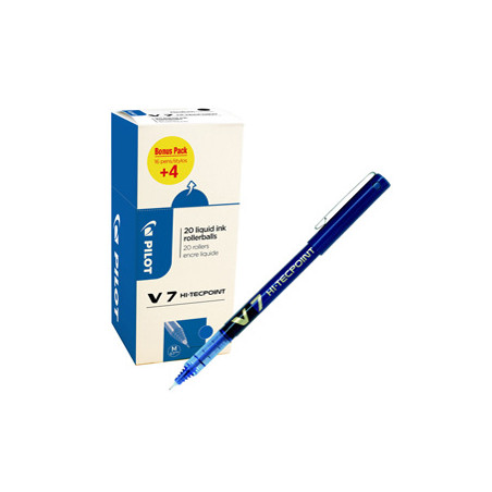 Value pack 16+4 roller Hi-Tecpoint V7 0,7mm blu Pilot