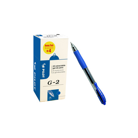 Value pack 16+4 Roller gel scatto G-2 0,7mm blu PILOT