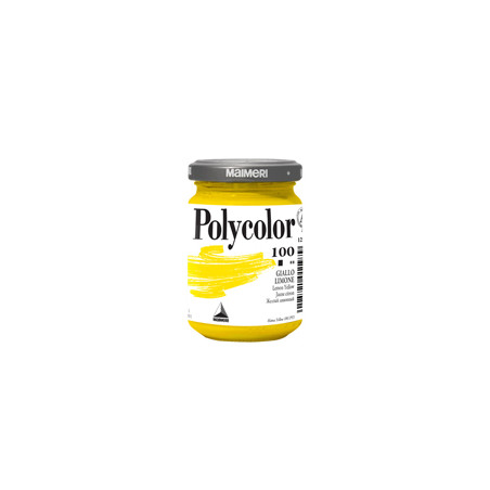 Colore vinilico Polycolor vasetto 140 ml giallo limone Maimeri