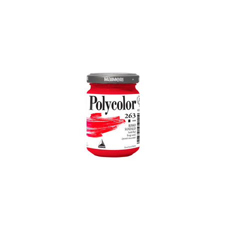 Colore vinilico Polycolor vasetto 140 ml rosso sandalo Maimeri
