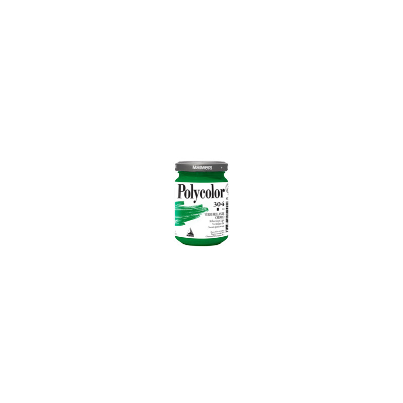 Colore vinilico Polycolor vasetto 140 ml verde brillante chiaro Maimeri