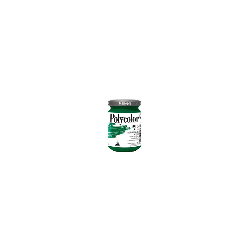 Colore vinilico Polycolor vasetto 140 ml verde brillante scuro Maimeri