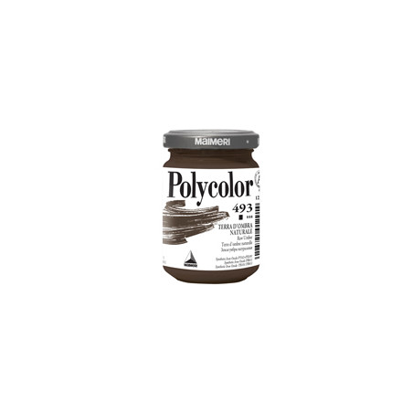 Colore vinilico Polycolor vasetto 140 ml terra d'ombra naturale Maimeri