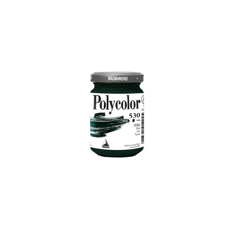 Colore vinilico Polycolor vasetto 140 ml nero Maimeri