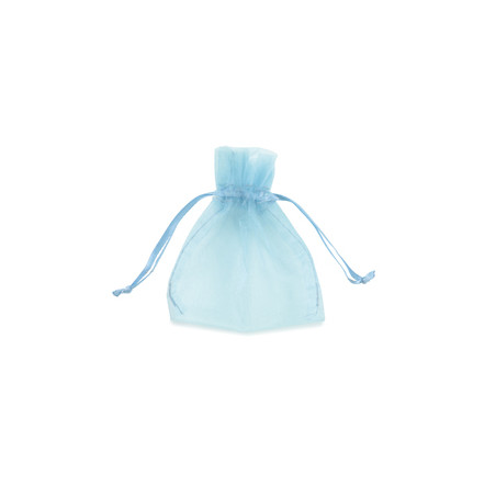 20 Sacchetti organza Milly 8,5x10cm celeste