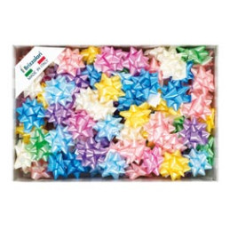 100 stelle nastro liscio 6800 14mmxØ6,5cm colori assortiti primavera Brizzolari