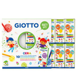 ** END ** ** END ** end* Set 10 astucci da 4 pastelli a cera Party Gifts Giotto