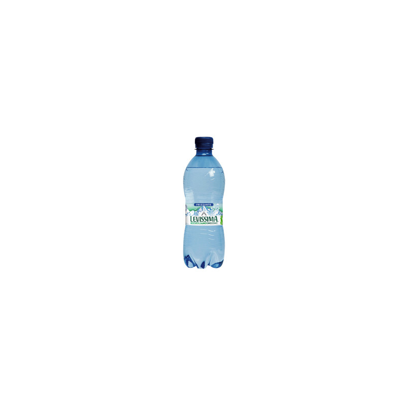 Acqua frizzante bottiglia PET 100 riciclabile 500ml Levissima