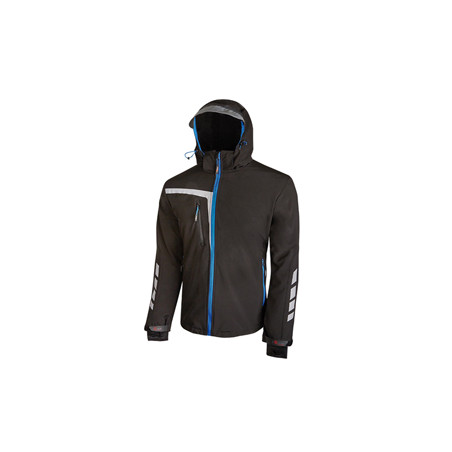 Giacca softshell Quick nero/blu Taglia M U-Power