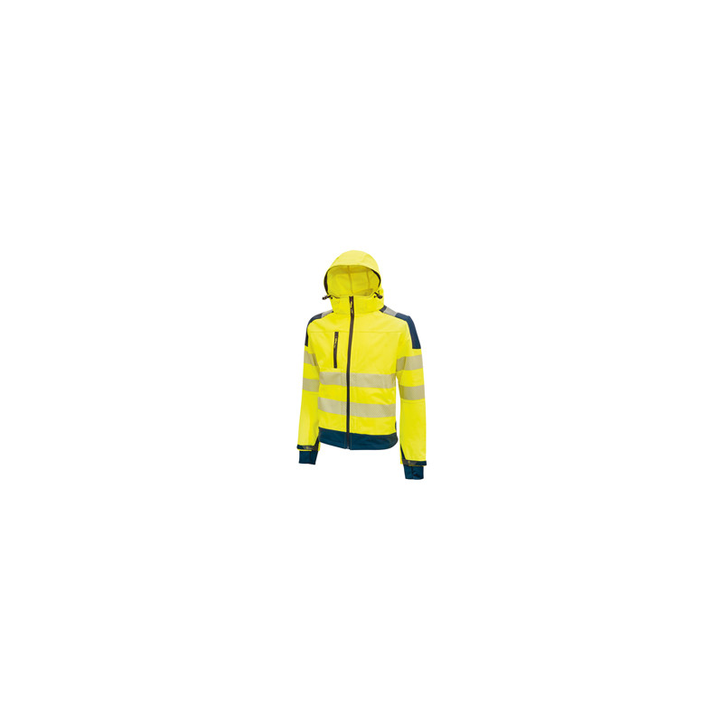 Giacca Softshell alta visibilita' Miky giallo fluo Taglia M U-Power