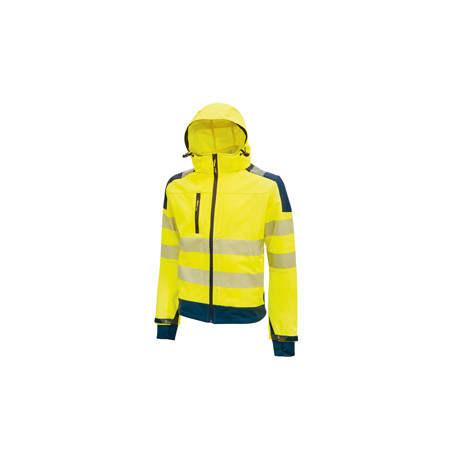 Giacca Softshell alta visibilita' Miky giallo fluo Taglia M U-Power