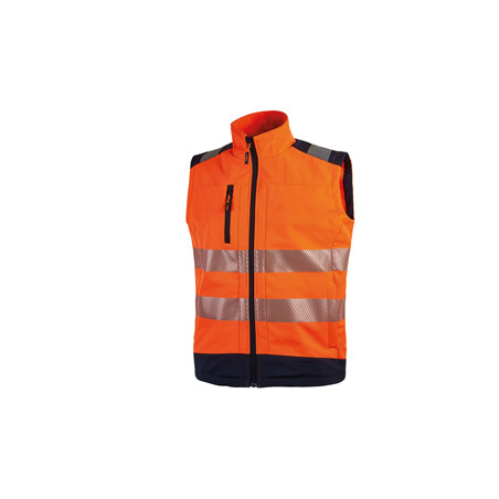 Gilet alta visibilita' softshell Dany arancio fluo Taglia L U-Power