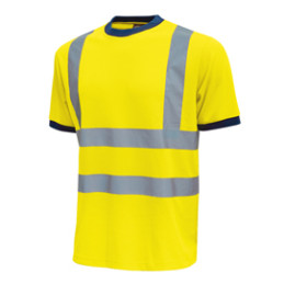 Pack 3 T-shirt alta visibilita' Tg M giallo fluo Mist U-Power