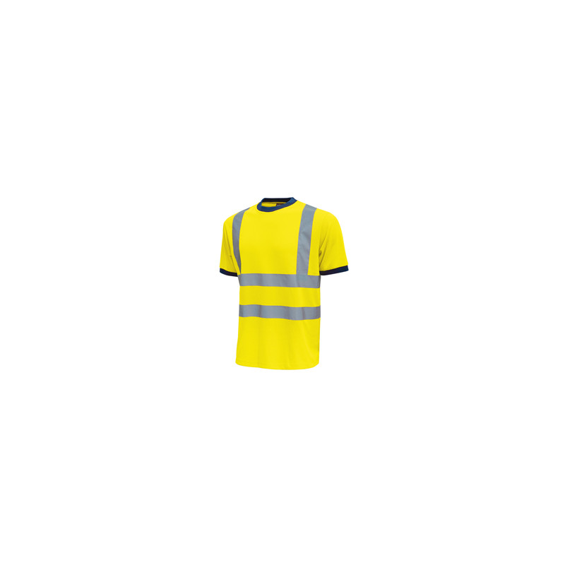 Pack 3 T-shirt alta visibilita' Tg M giallo fluo Mist U-Power