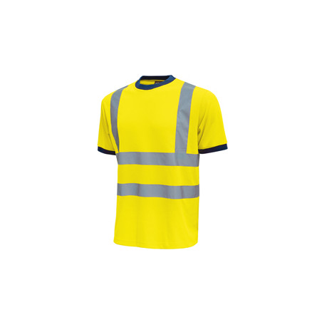 Pack 3 T-shirt alta visibilita' Tg M giallo fluo Mist U-Power