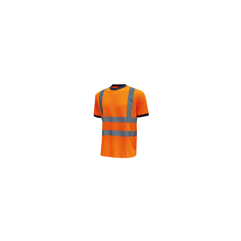 Pack 3 T-shirt alta visibilita' Tg M arancio fluo Mist U-Power